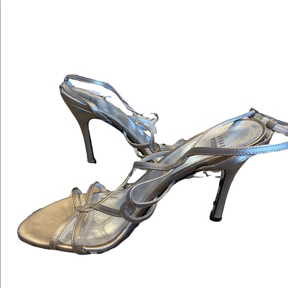 STUART WEITZMAN Metallic gold strappy sandal Size 7.5 - Picture 3 of 7
